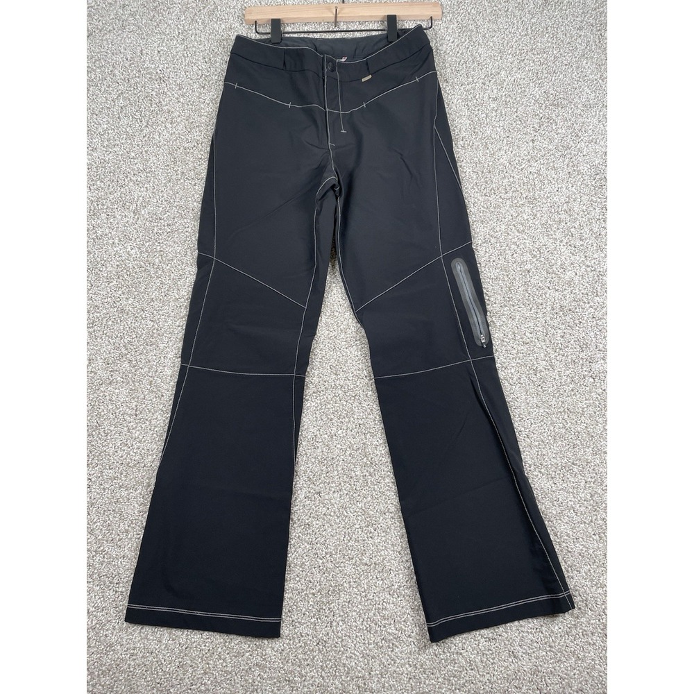 REI Womens Black Hiking Pants Bootcut Flare Contrast Stitch Y2K Outdoor Technica